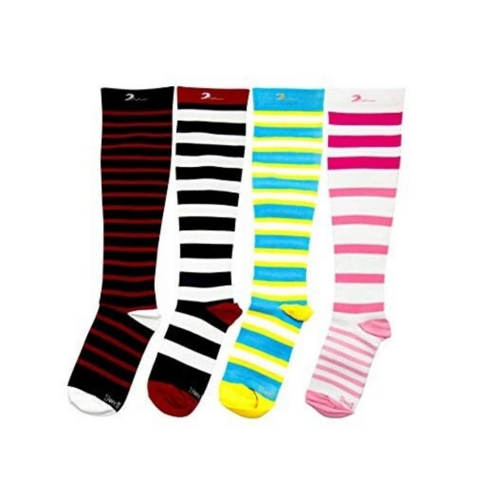 4 Pair Extra-Soft Colorful Moderate Graduated Comp - Picture 5 of 9